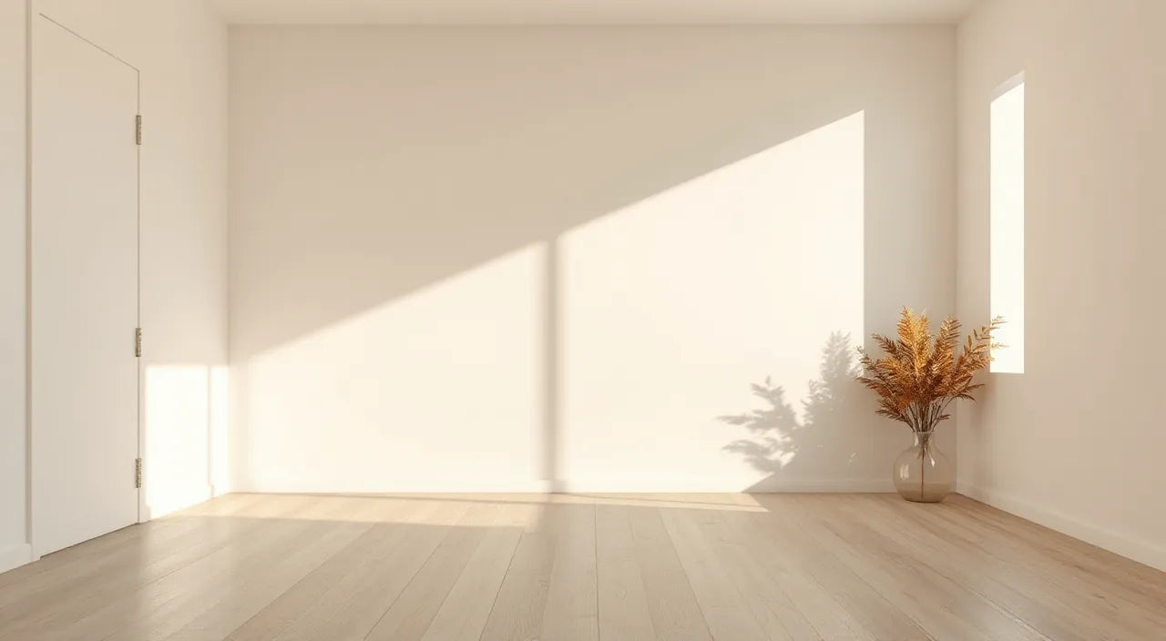 Light, texture, and calm mood across a room