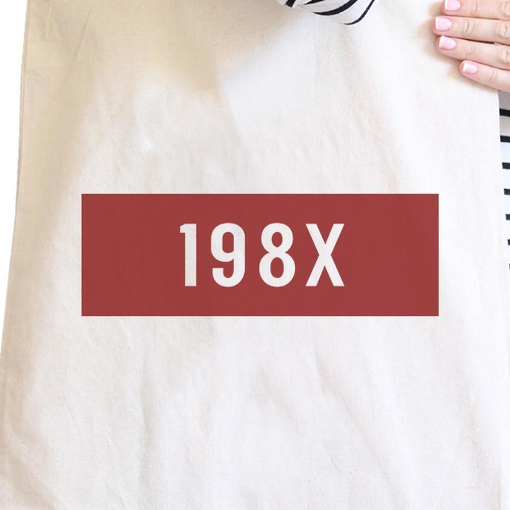 198X Natural Canvas Tote Bag Trendy Shoulder Bag Eco-Friendly - One Color / One Size - Bags & Luggage - Women’s Bags