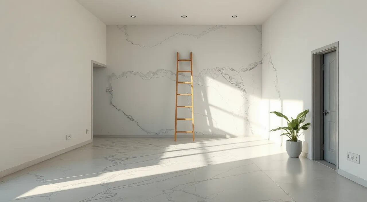 Room map showing safe pathways and clear ladder space