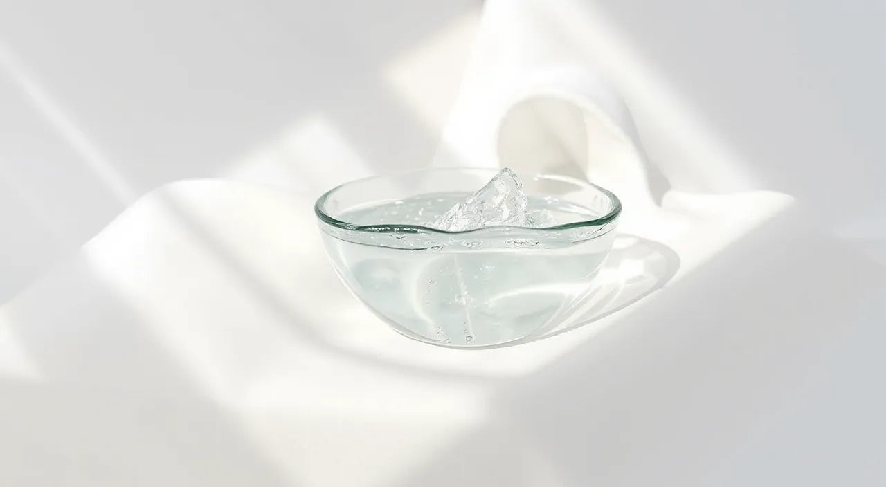 Calm skin, hydration layer, and sun shield icons