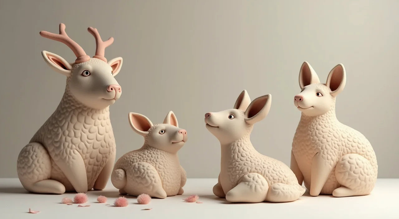 Handcrafted ceramic artistry showcasing detailed animal forms and artistic expression