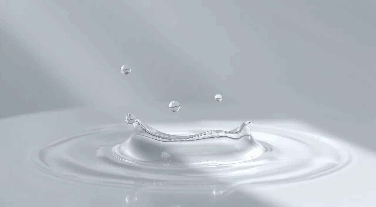 Hydration symbols: water droplets, soft barrier shield