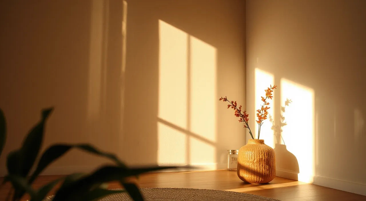 Cozy lighting mood using warm tones and soft shadows
