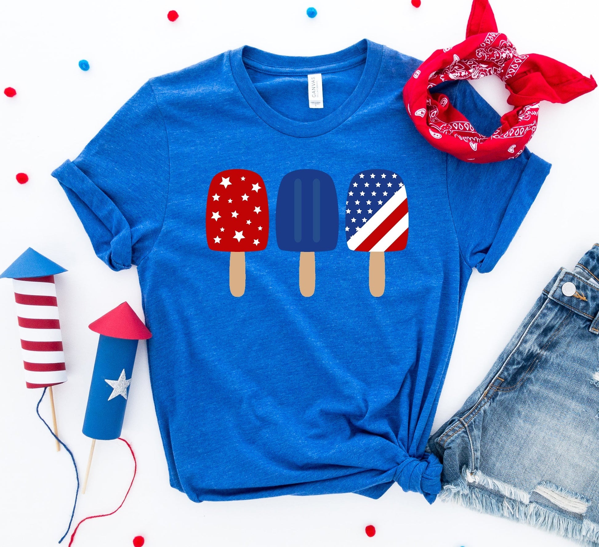 4th of July Popsicles T-Shirt - Women’s Fashion - Women’s Clothing - Tops & Tees - T-Shirts