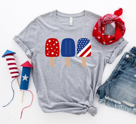 4th of July Popsicles T-Shirt - Women’s Fashion - Women’s Clothing - Tops & Tees - T-Shirts