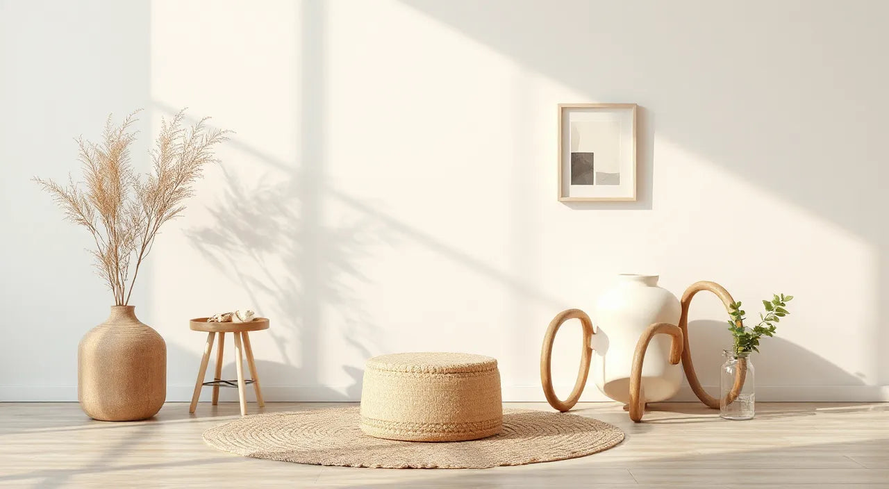 Color swatches, decor moodboard, simple styling symbols