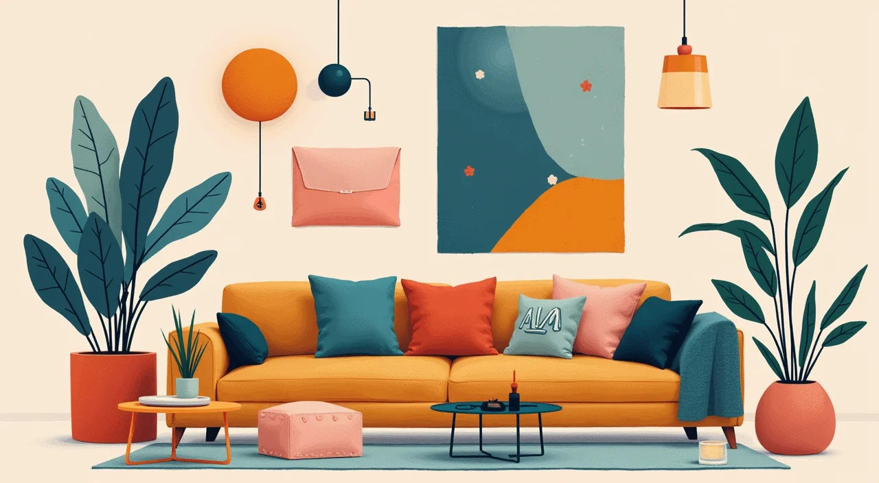 Vibrant colors, playful patterns, and unexpected design elements creating visual personality in living spaces