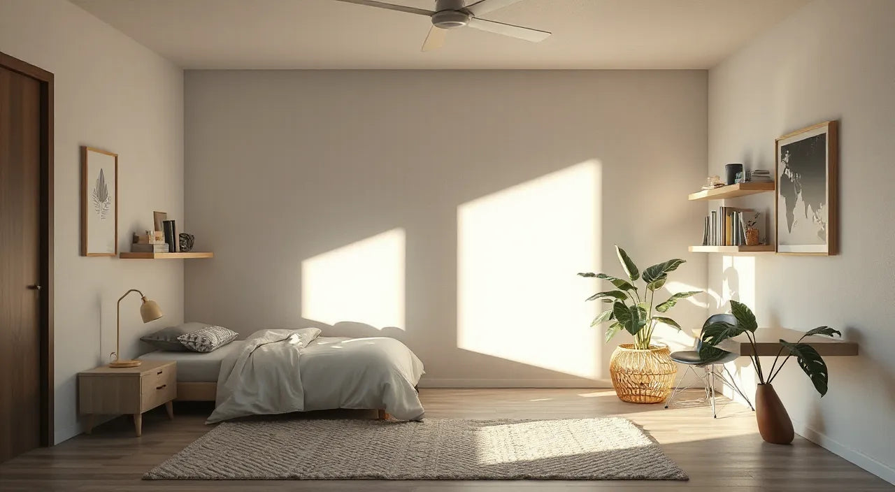 Compact layout zoning: sleep, study, and play zones