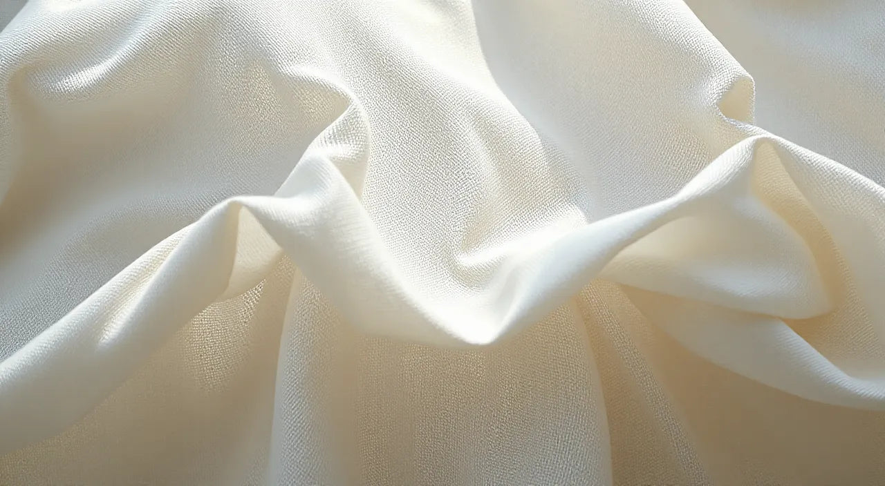 Checklist-style icons: fabric, fit, stitching, care