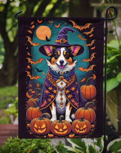 Corgi Witchy Halloween Garden Flag