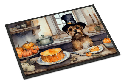Border Terrier Fall Kitchen Pumpkins Doormat