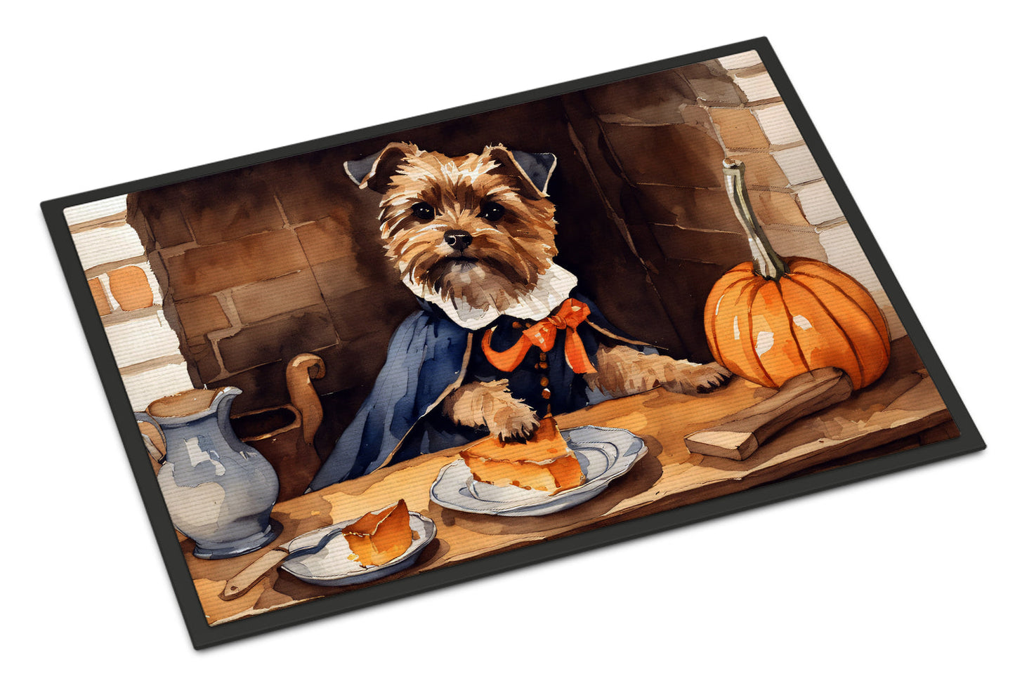Border Terrier Fall Kitchen Pumpkins Doormat