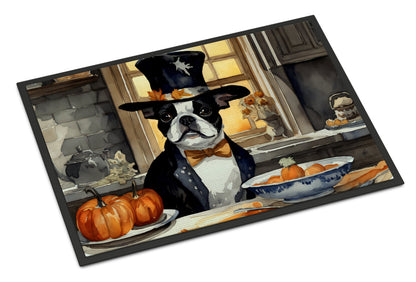 Boston Terrier Fall Kitchen Pumpkins Doormat