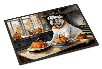 English Bulldog Fall Kitchen Pumpkins Doormat
