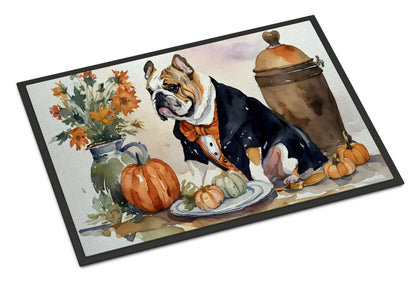 English Bulldog Fall Kitchen Pumpkins Doormat