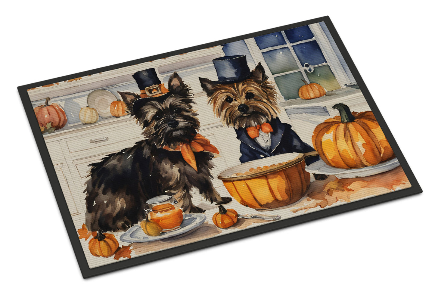 Cairn Terrier Fall Kitchen Pumpkins Doormat