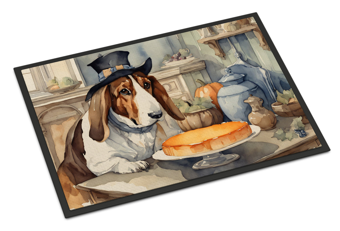 Basset Hound Fall Kitchen Pumpkins Doormat