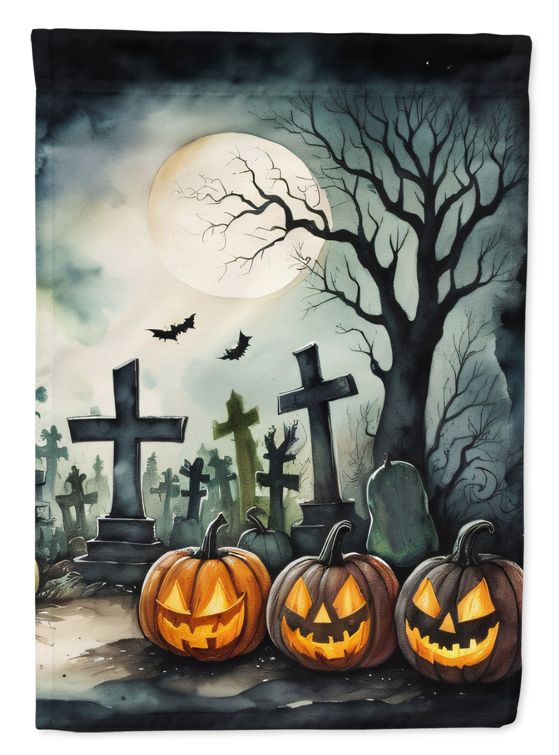Graveyard Spooky Halloween Garden Flag