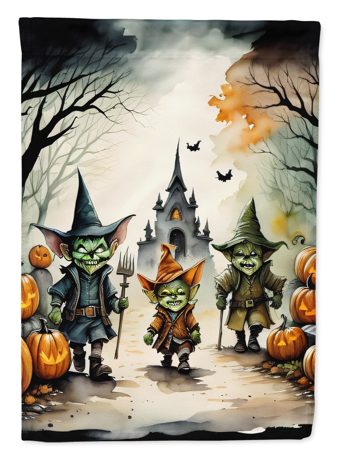 Goblins Spooky Halloween Garden Flag