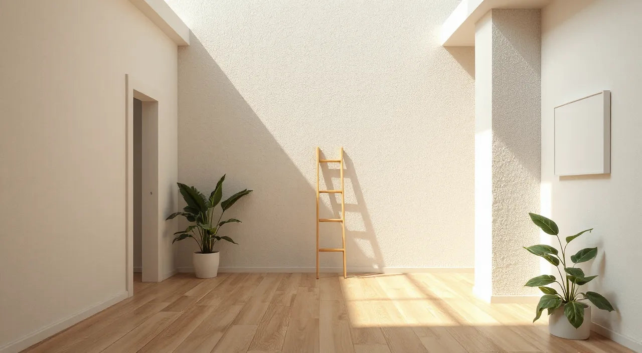 Room layout icons: clearance, ladder path, guard height