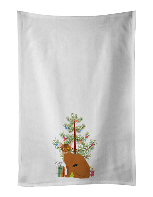 Abyssinian Cat Christmas Kitchen Towel Set of 2 - One Color / One Size - Home & Garden - Home Textile - Towels