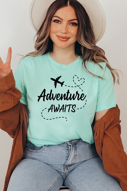 Adventure Awaits T-Shirt - Women’s Fashion - Women’s Clothing - Tops & Tees - T-Shirts