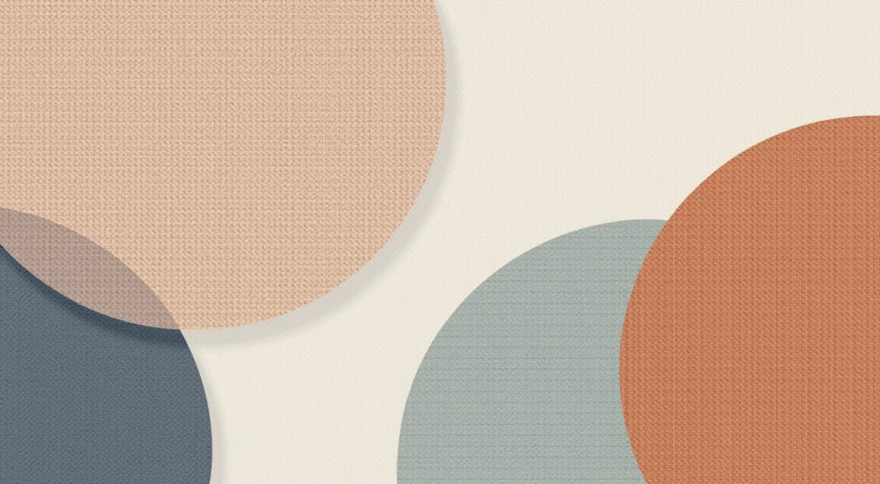 Modern fabric textures displaying varied weave patterns and color gradients in neutral tones.