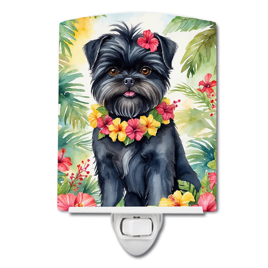 Affenpinscher Luau Ceramic Night Light - One Color / One Size - Home & Garden - Home Improvement - Lights & Lighting