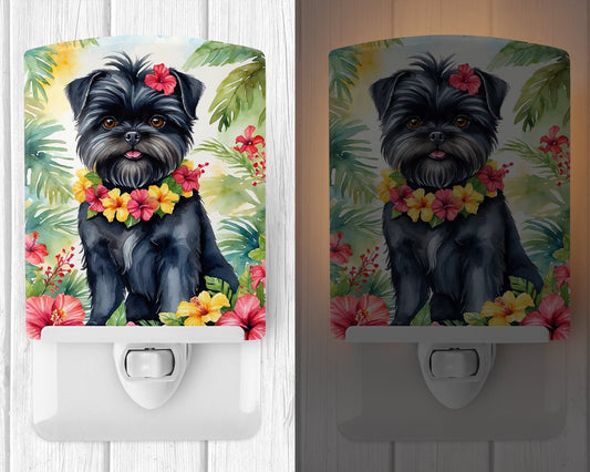 Affenpinscher Luau Ceramic Night Light - One Color / One Size - Home & Garden - Home Improvement - Lights & Lighting