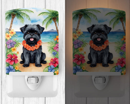 Affenpinscher Luau Ceramic Night Light - One Color / One Size - Home & Garden - Home Improvement - Lights & Lighting