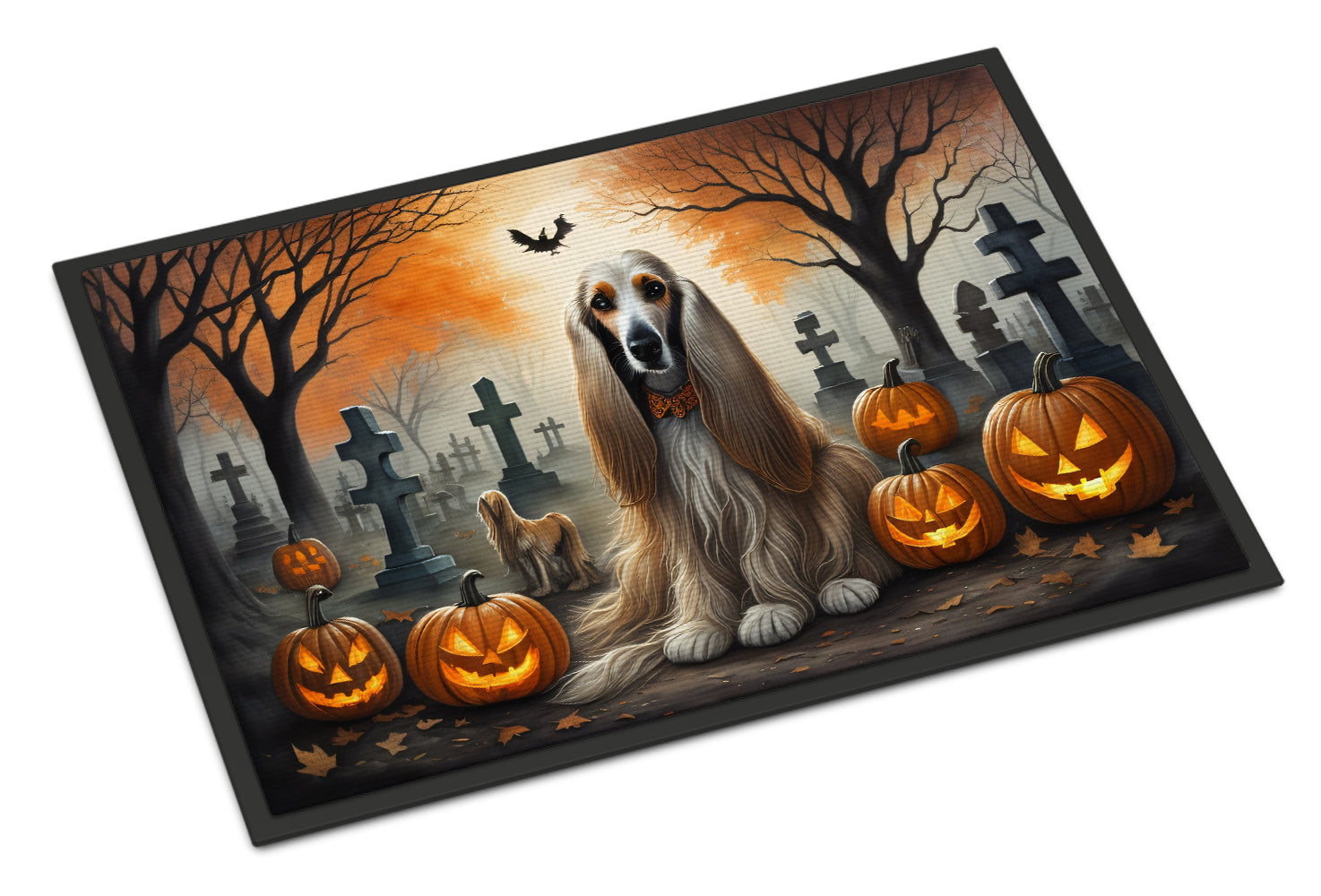 Afghan Hound Spooky Halloween Doormat - One Color / One Size - Home & Garden - Home Textile - Carpets & Rugs