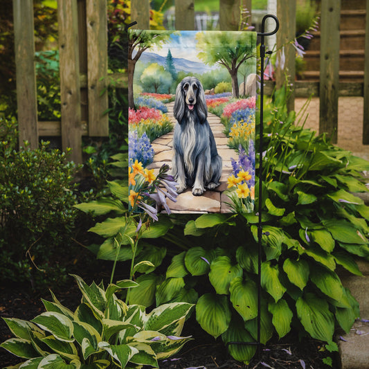 Afghan Hound Spring Garden Garden Flag - One Color / One Size - Home & Garden - Home Decor - Flags Banners & Accessories