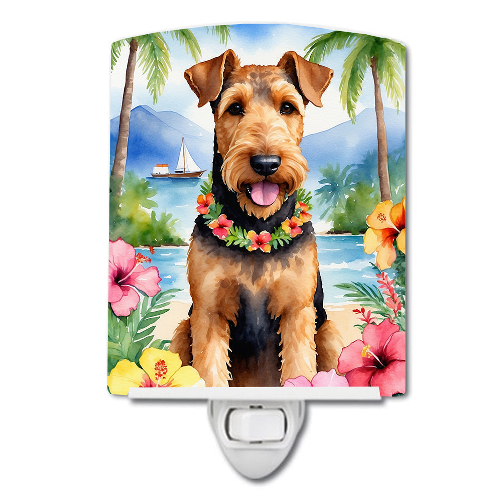 Airedale Terrier Luau Ceramic Night Light - One Color / One Size - Home & Garden - Home Improvement - Lights & Lighting