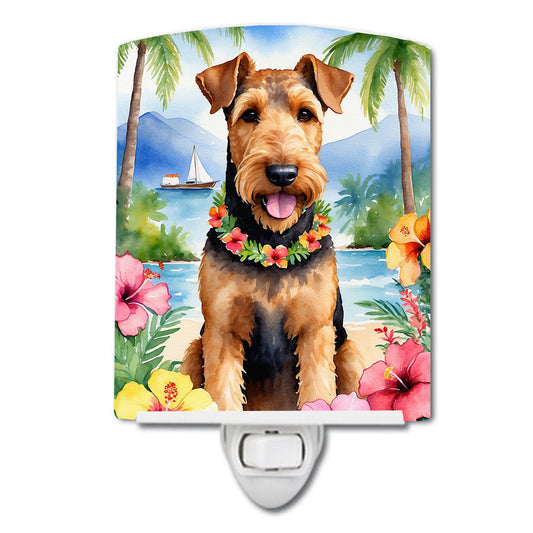 Airedale Terrier Luau Ceramic Night Light - One Color / One Size - Home & Garden - Home Improvement - Lights & Lighting