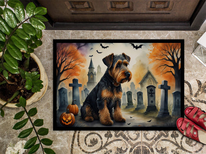 Airedale Terrier Spooky Halloween Doormat - One Color / One Size - Home & Garden - Home Textile - Carpets & Rugs
