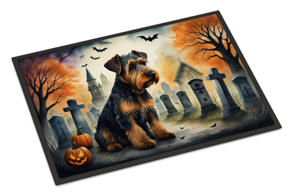 Airedale Terrier Spooky Halloween Doormat - One Color / One Size - Home & Garden - Home Textile - Carpets & Rugs