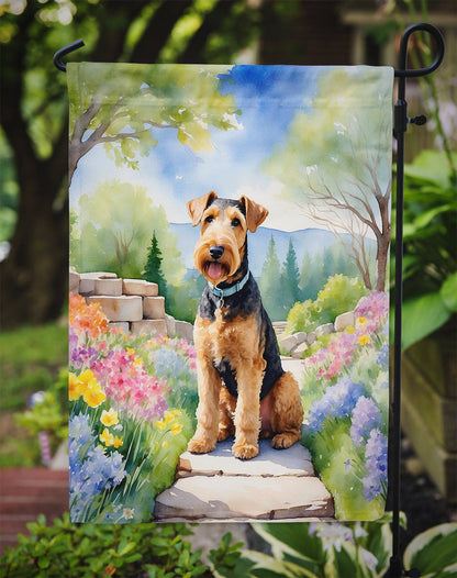 Airedale Terrier Spring Garden Garden Flag - One Color / One Size - Home & Garden - Home Decor - Flags Banners &