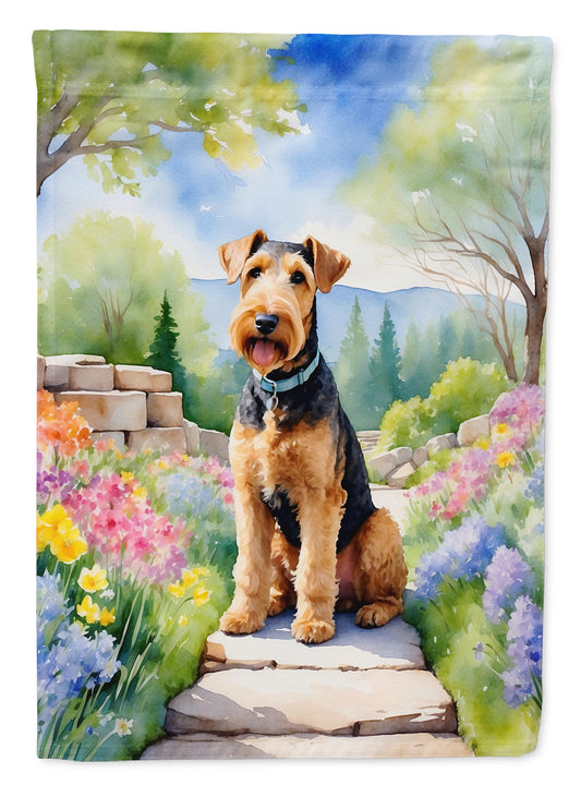 Airedale Terrier Spring Garden Garden Flag - One Color / One Size - Home & Garden - Home Decor - Flags Banners &