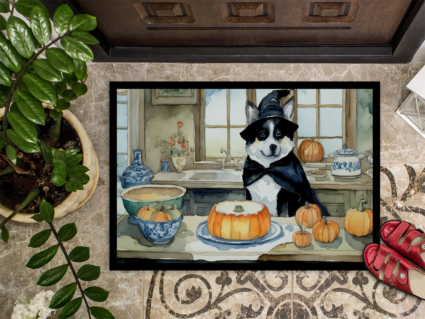 Akita Fall Kitchen Pumpkins Doormat - One Color / One Size - Home & Garden - Home Textile - Carpets & Rugs