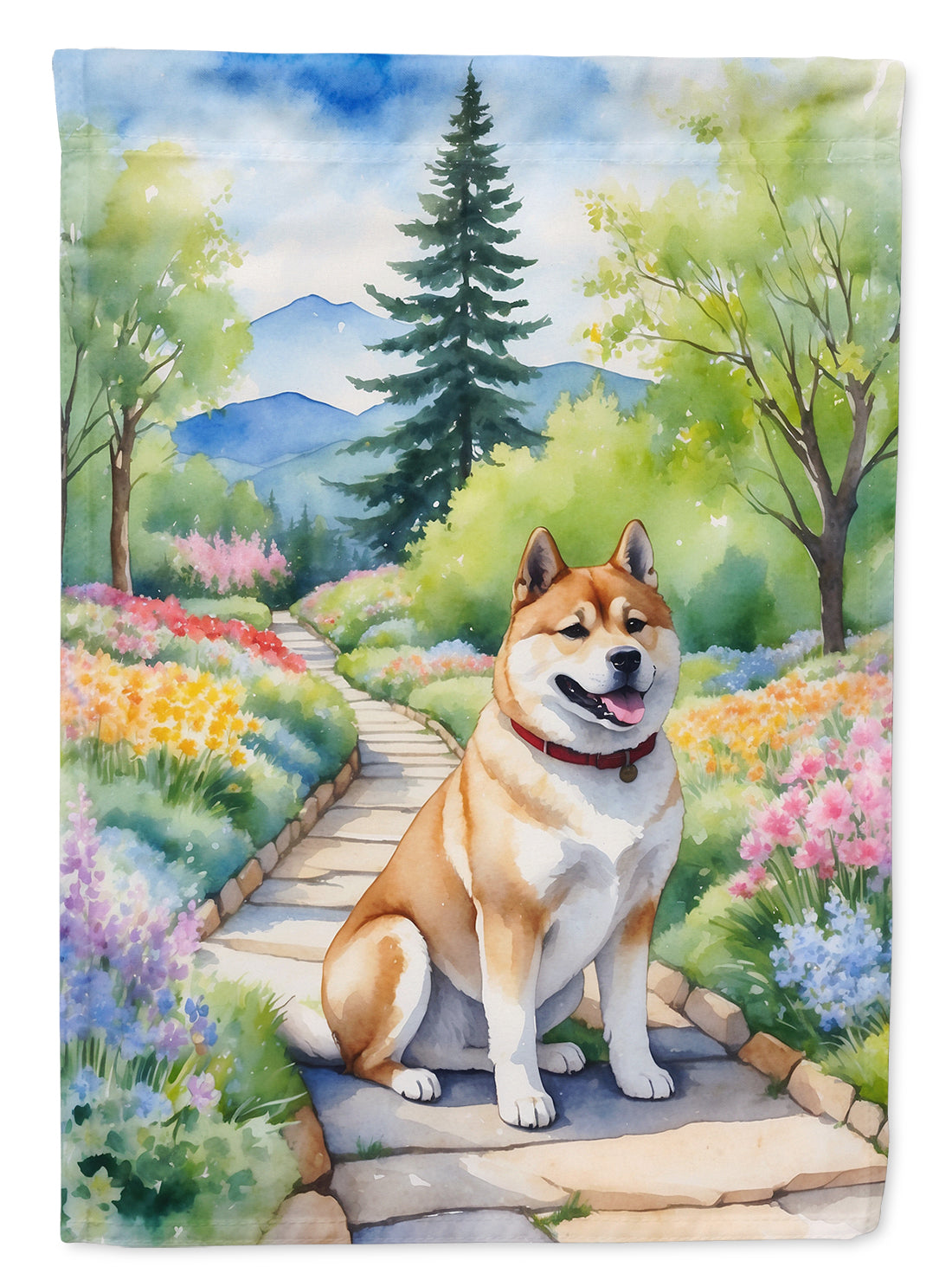 Akita Spring Garden Garden Flag - One Color / One Size - Home & Garden - Home Decor - Flags Banners & Accessories