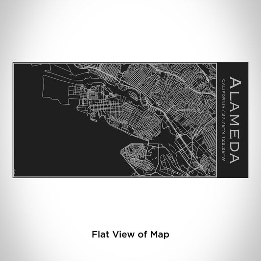 Alameda - California Map Insulated Bottle in Matte Black - Drinkware