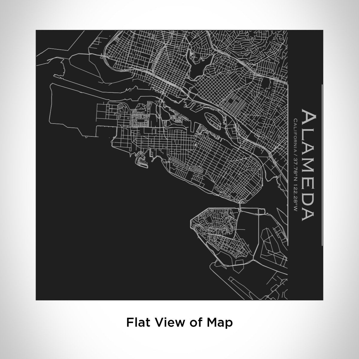 Alameda - California Map Tumbler in Matte Black - Drinkware