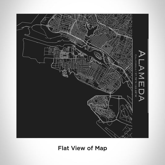 Alameda - California Map Tumbler in Matte Black - Drinkware