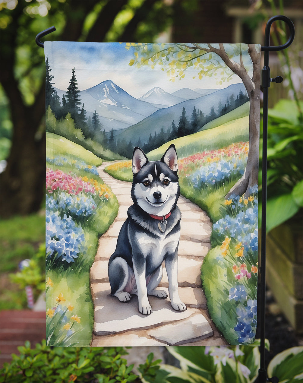 Alaskan Klee Kai Spring Garden Garden Flag - One Color / One Size - Home & Garden - Home Decor - Flags Banners &