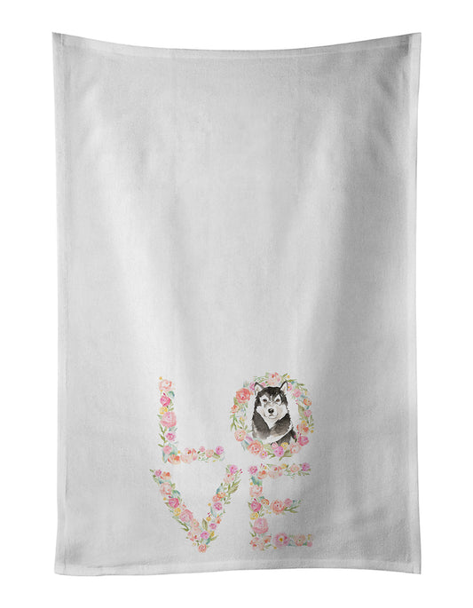 Alaskan Malamute Love Kitchen Towel Set of 2 - One Color / One Size - Home & Garden - Home Textile - Towels