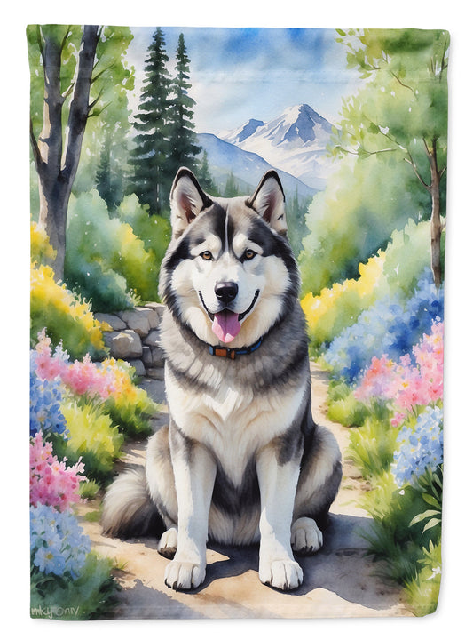 Alaskan Malamute Spring Garden Garden Flag - One Color / One Size - Home & Garden - Home Decor - Flags Banners &