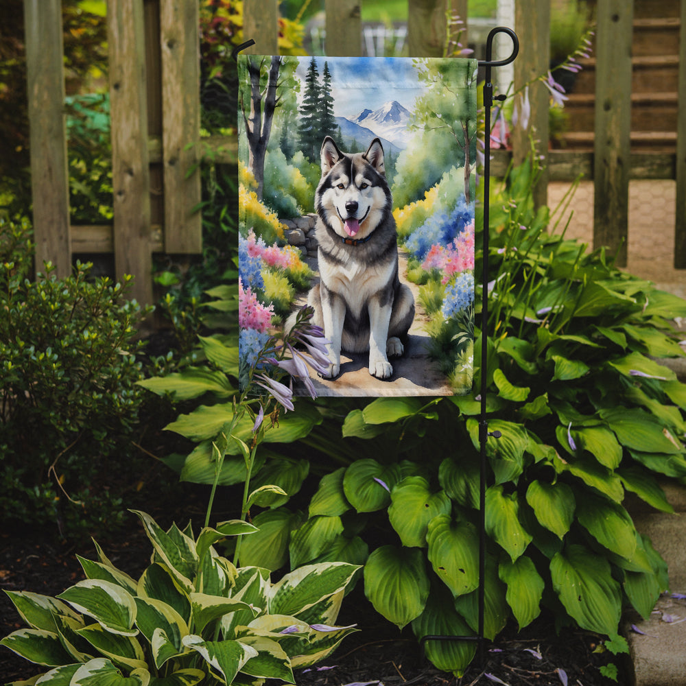Alaskan Malamute Spring Garden Garden Flag - One Color / One Size - Home & Garden - Home Decor - Flags Banners &