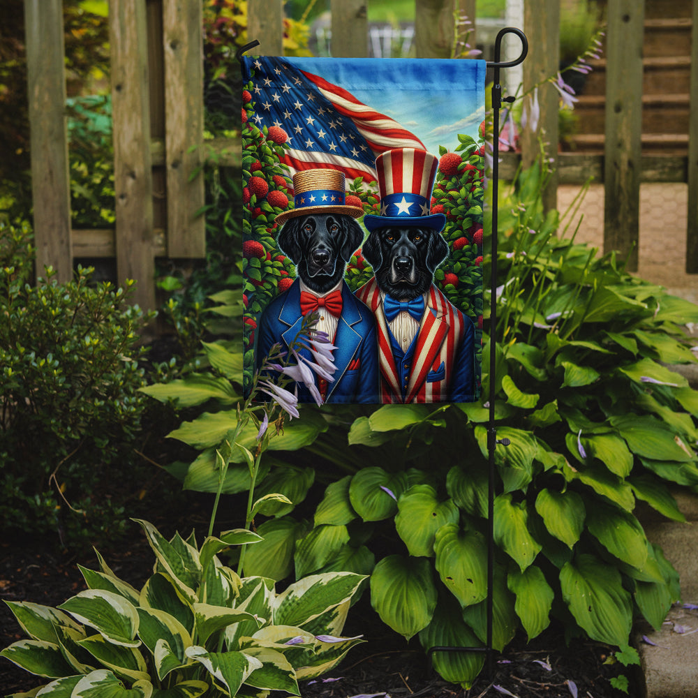 All American Flat-Coated Retriever Garden Flag - One Color / One Size - Home & Garden - Home Decor - Flags Banners &