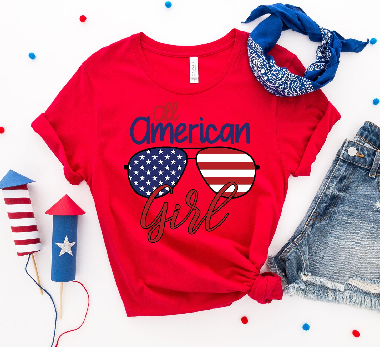 All American Girl T-Shirt - Women’s Fashion - Women’s Clothing - Tops & Tees - T-Shirts