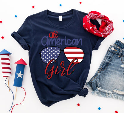 All American Girl T-Shirt - Women’s Fashion - Women’s Clothing - Tops & Tees - T-Shirts